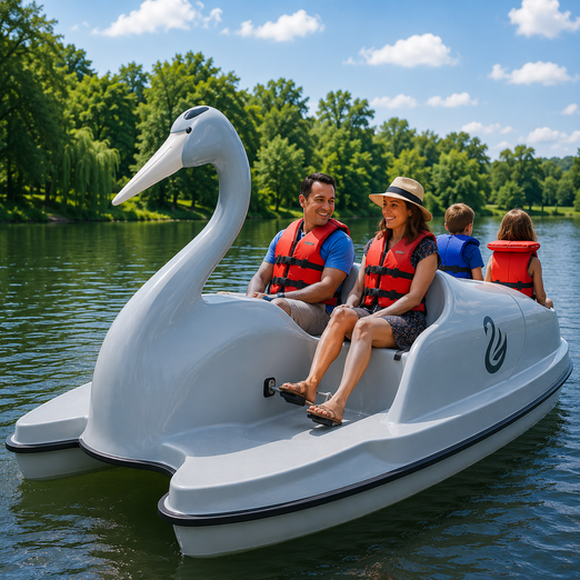Adventure Glass Blue Heron Pedal Boat 4 Person Platform