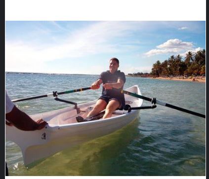 Man Rowing A Little River Heritage 12 Carbon  Single Rowboat