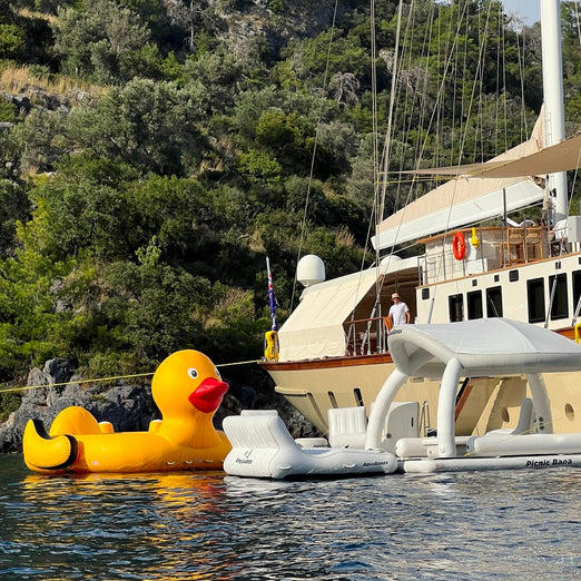 AquaBanas Yellow Ducky Towable Tube Boat for Commercial Operators