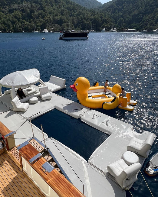AquaBanas Yellow Ducky Towable Tube Boat for Commercial Operators