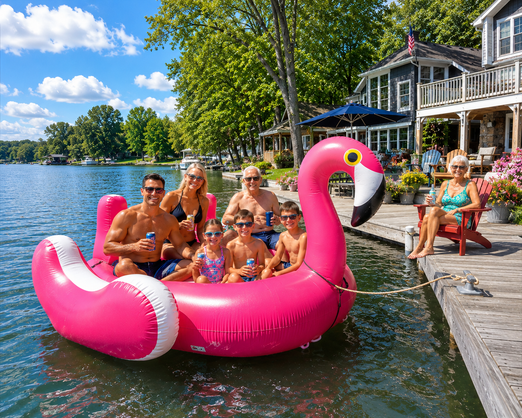 AquaBanas Flamingo Towable Tube Boat for Commercial Operators