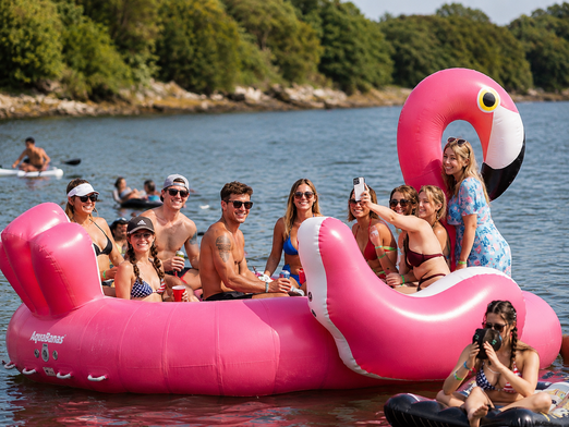AquaBanas Flamingo Towable Tube Boat for Commercial Operators