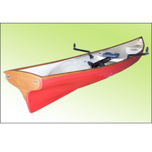 Load image into Gallery viewer, Red With Teak Trim Heritage 15 Classic Little River Single Rowboat 