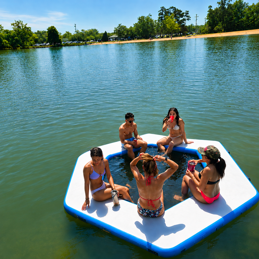 Paradise Pad Hexagon Splash Island 11'