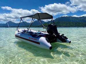 Kolibri KM-330D (10'10") Inflatable Boat with bimini top and mercury motor