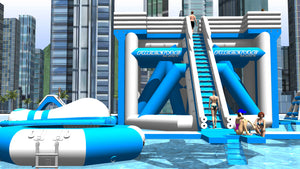 Freestyle Slides Island Inflatable Aqua Park