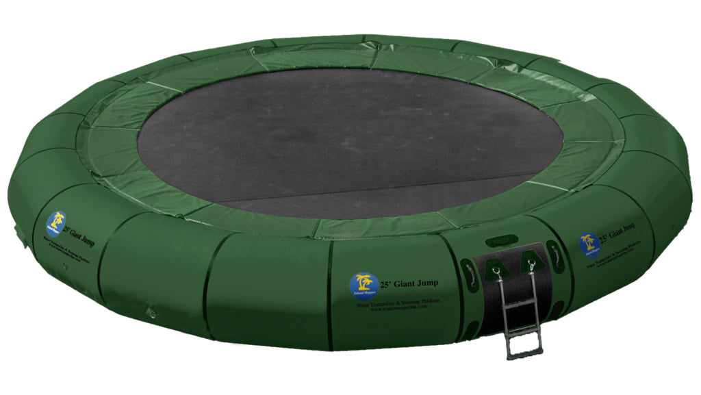 Island Hopper 25′ “Giant Jump” Water Trampoline Natural Green
