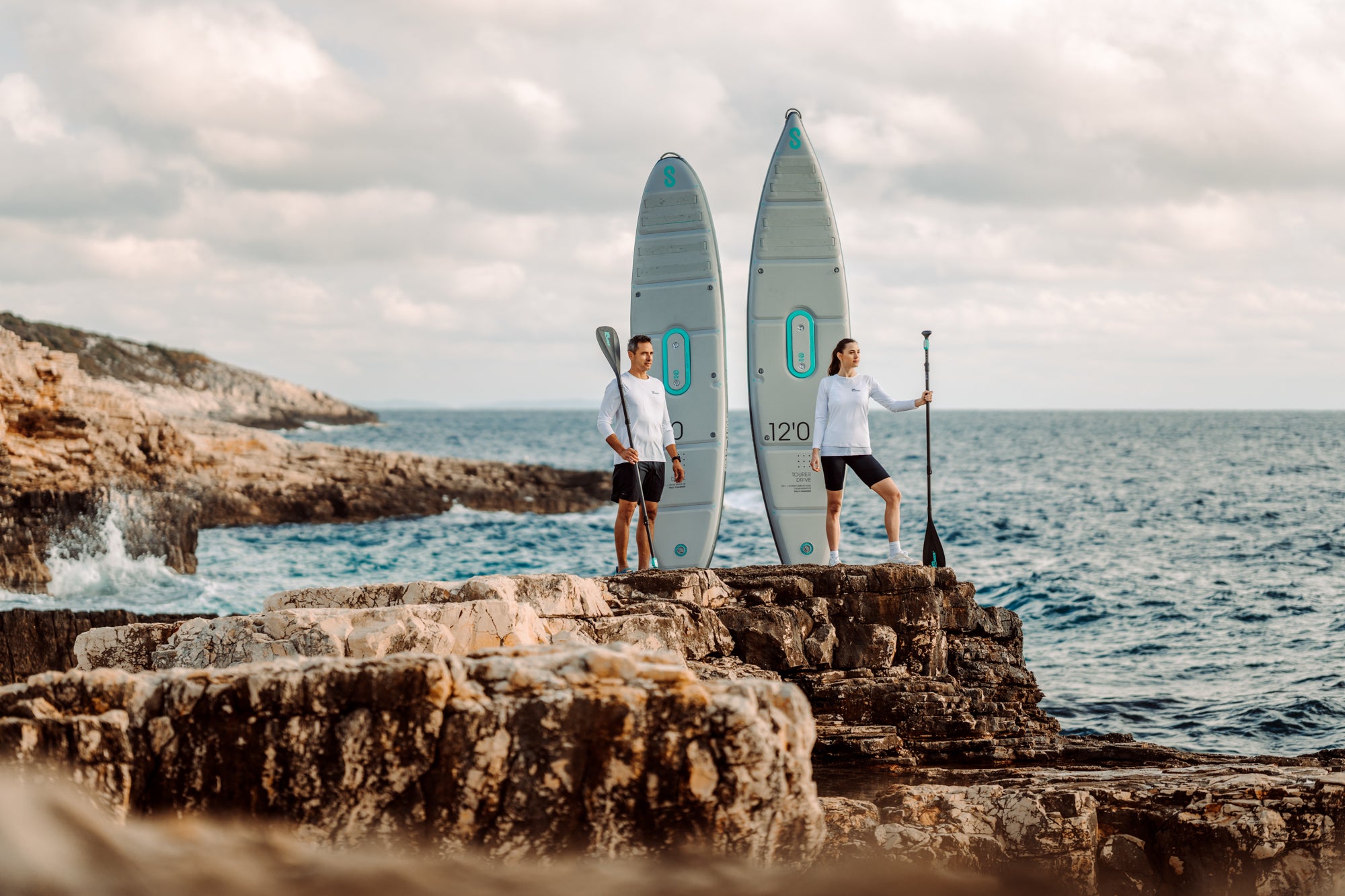 SipaBoards Tourer Silver Electric Motorized SUP 12'