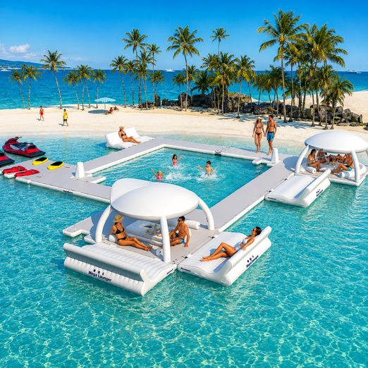 AquaBanas Malibu Inflatable Island Resort Package