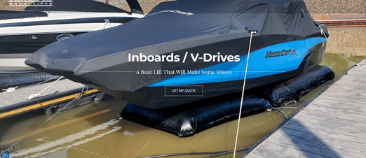 Air-Dock Inflatable Boat Lift - Floating Lift For WakeSurfer Boats