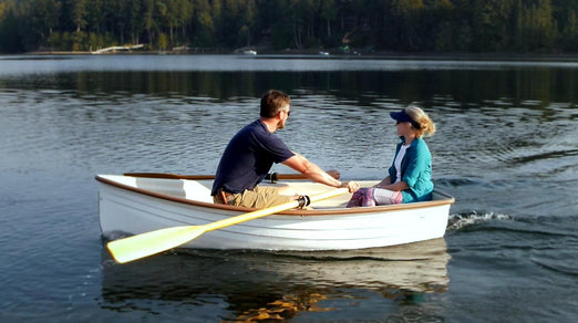 Gig Harbor Nisqually 8' Rowboat – Lightweight Fiberglass Dinghy Tender Boat