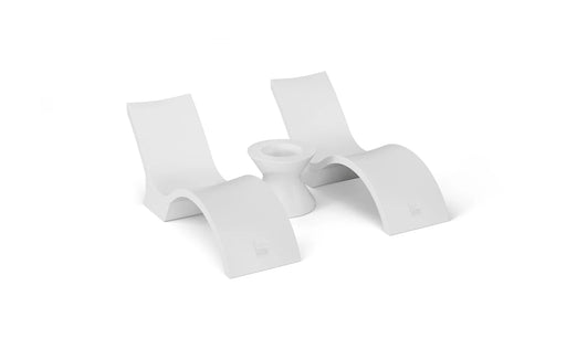 Ledge Signature Chaise Deep In-Pool Loungers and Table Set