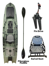 Load image into Gallery viewer, Okobee 12' Backwaters Fin Drive Kayak Seagrass Green