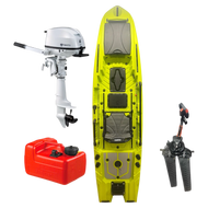 Okobee 12' Backwaters Kayak Tohatsu Motor Bundle Lemon Bay Yellow
