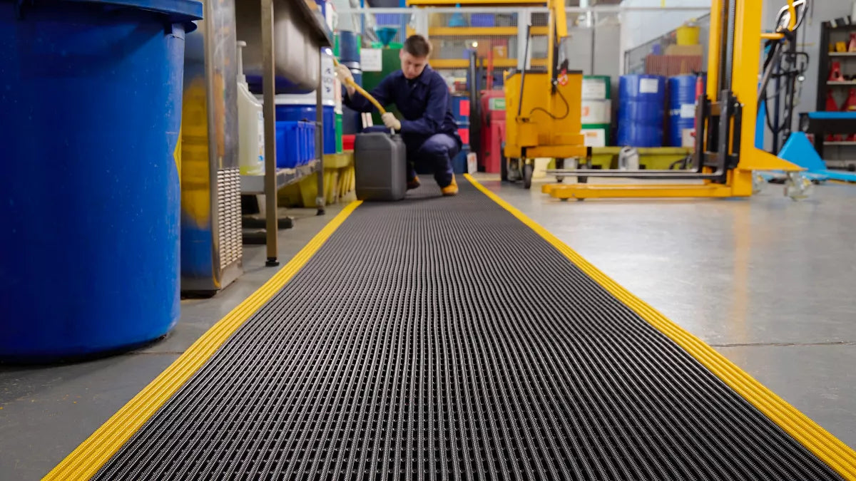 Plastex Vynagrip Plus Marine Mat in oil spill prone area