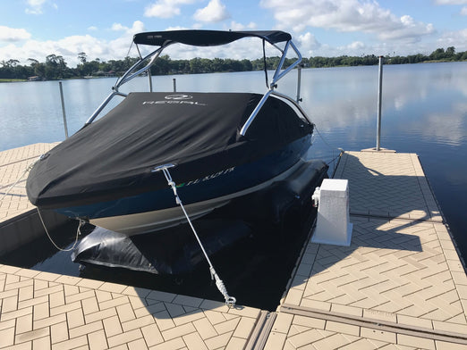 Air-Dock Inflatable Boat Lift - Floating Lift For WakeSurfer Boats