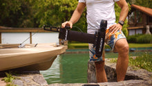 Load image into Gallery viewer, ScubaJet PRO Kayak Kit attacke to a kayak with the scubajet adapter