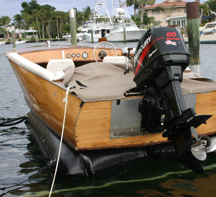 Wooden Boat on Air Dock
