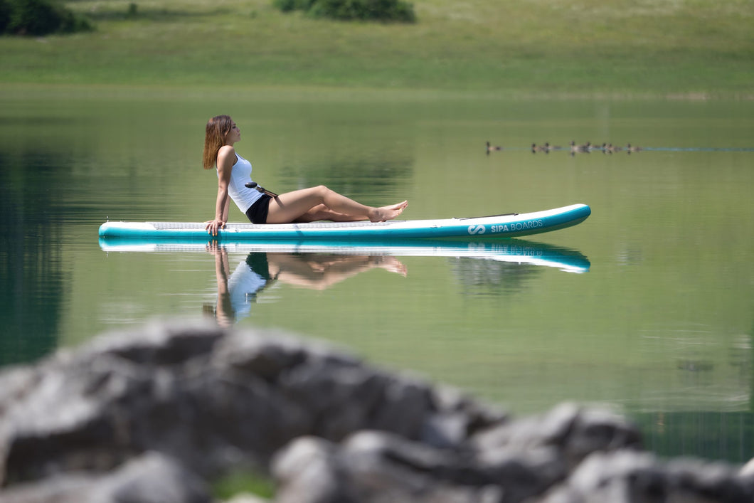 Woman Sitting on SipaBoards Tourer SUP