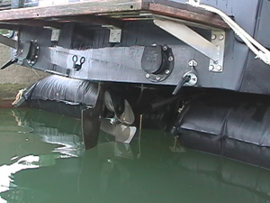 Stern of an Inboard on an Airdock