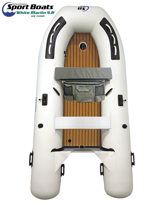 Island Hopper White Marlin 9.8′ Air Floor Inflatable sports Boat