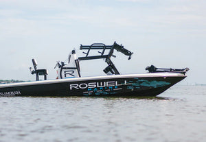 Roswell Marine UNI-T Universal T-Top black installed on a boat