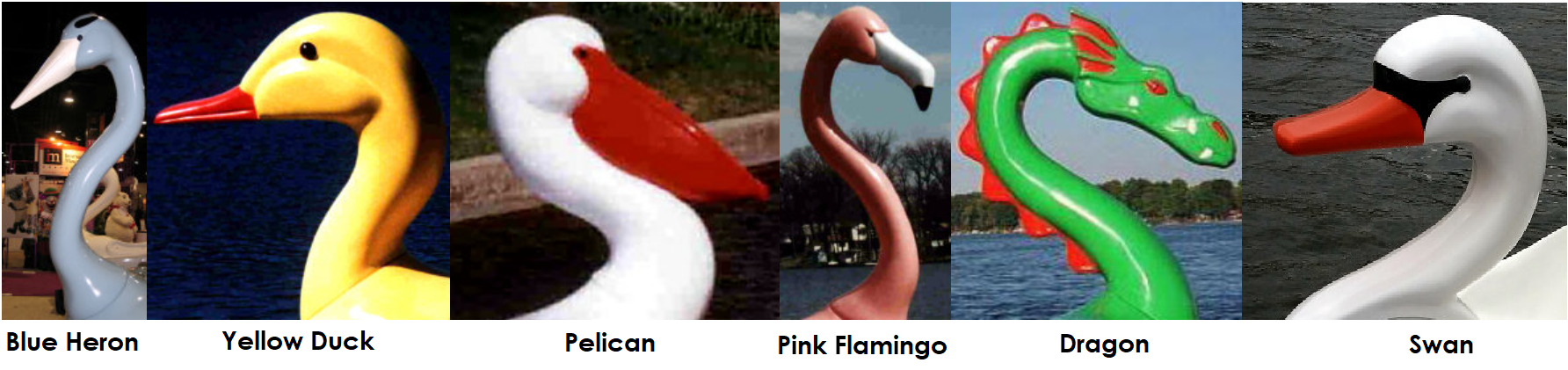 Adventure Glass Pink Flamingo Platform 4 Person Paddle Boat