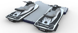 Freestyle Slides 13'12" X 13'12" T-Shaped Dock with Jet Skis