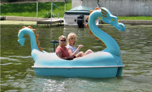 Adventure Glass Dragon Classic 2 Person Paddle Boat in light blue color