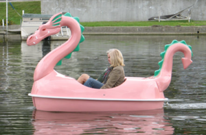 stylish Adventure Glass Dragon Classic 2 Person Paddle Boat