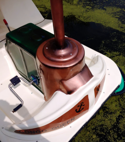 Adventure Glass Mark Twain African Queen Paddle Boat steam engine