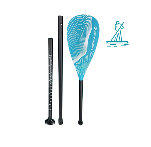 Spinera SUP Performance Fiberglass Paddle Teal Blade