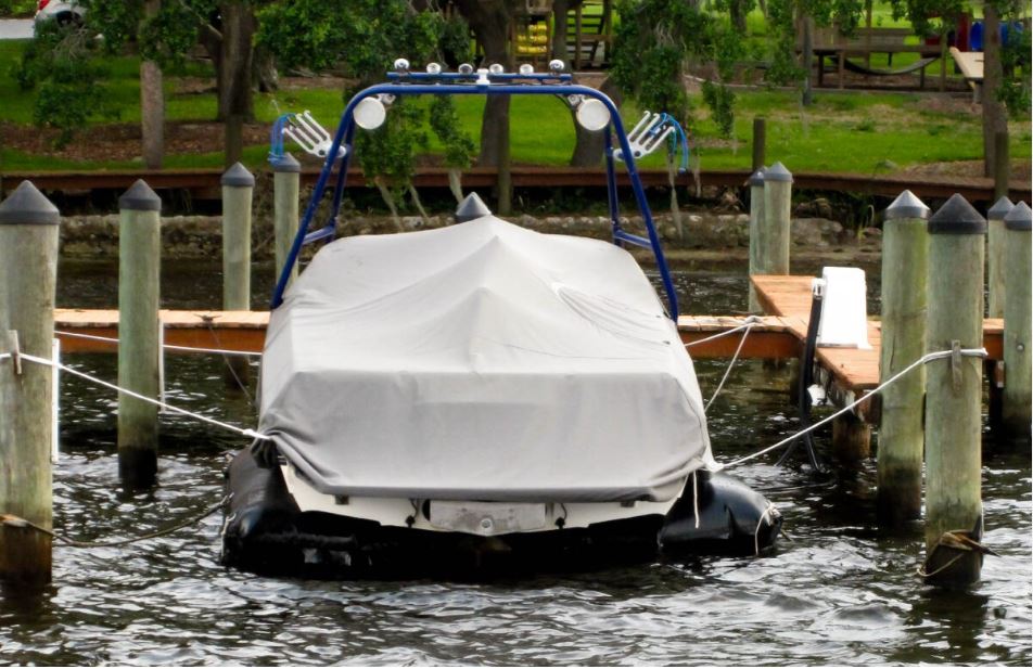 Wakesurfer on an Airdock Inflatable Boat Lift