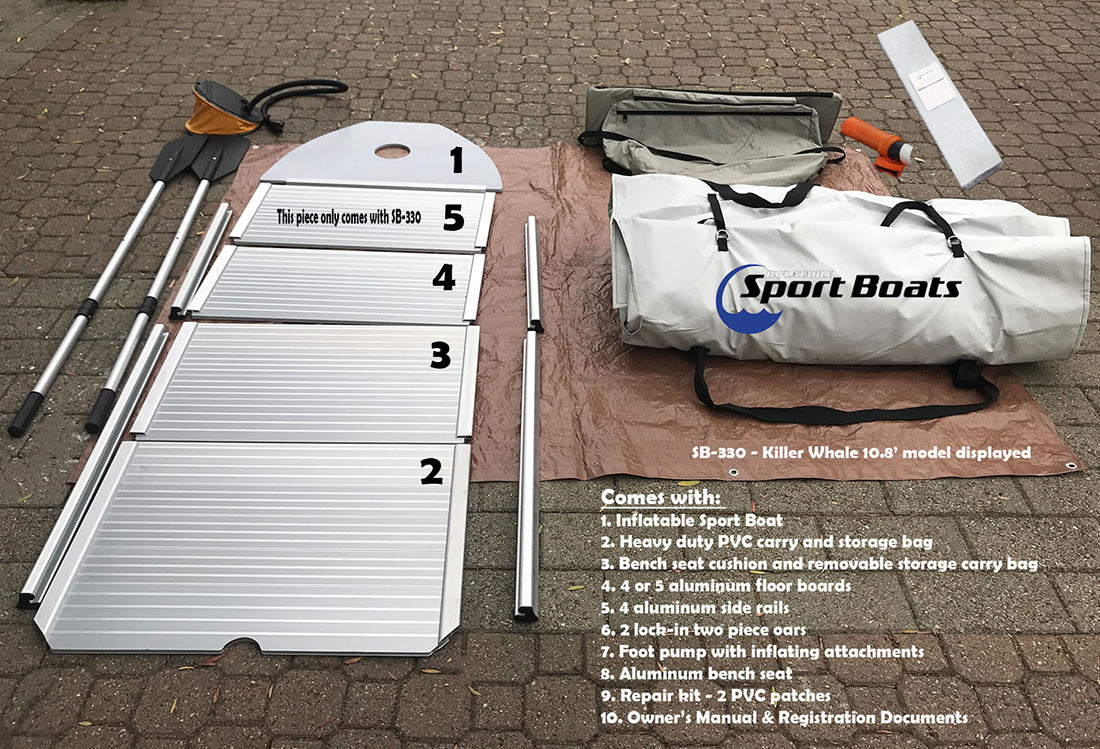 Inflatable Sport Boats Manta Ray 8.8′ Aluminum Floor