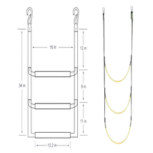 Load image into Gallery viewer, 3-Step Rope Ladder For Boats &amp; Platforms