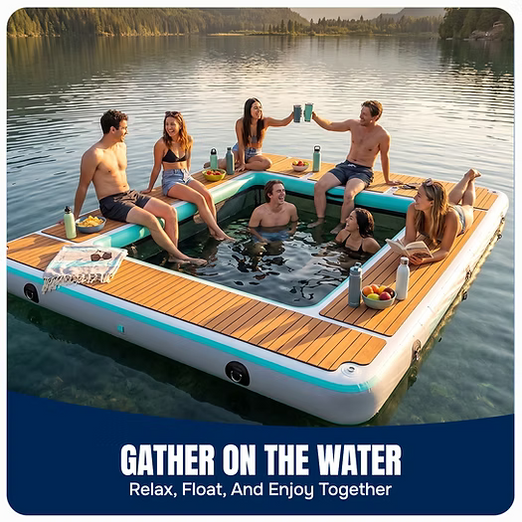 Paradise Pad Floating Dock with SeaPool
