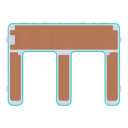 ParadisePad Double Jet Ski Inflatable Teak Dock