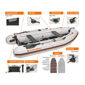 Kolibri KM-400DSL (13'4") Inflatable Boat