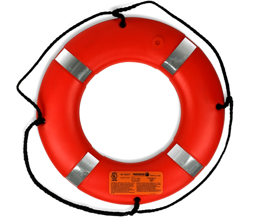 Water Safety Products 24" Ring Buoy with Reflective Tape