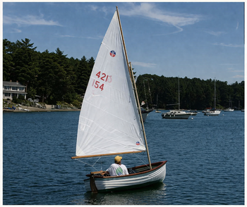 Gig Harbor Nisqually 8' Sailing & Rowing Boat, Lightweight Fiberglass Tender