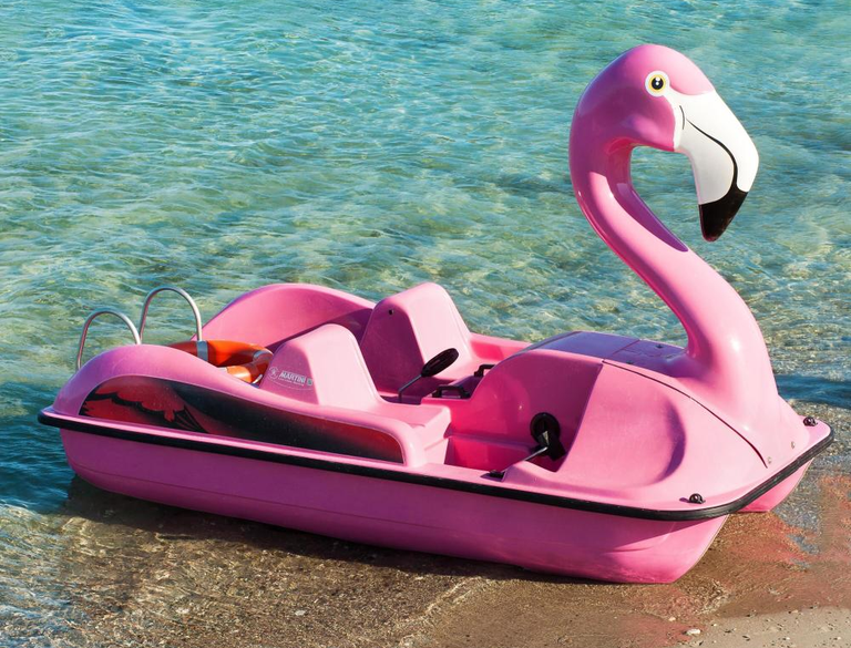 flamingo pedal boat Martini Nautica Flamingo Exotic 4 Person Pedal Boat