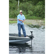 Load image into Gallery viewer, Trolling Motor - Man fishing with Rhodan Marine HD GPS Anchor ® Trolling Motor – 36V Black  on his boat