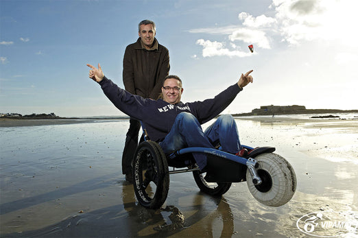 Vipamat Hippocampe Beach and All-Terrain Wheelchair - Blue / L 5'6" - 6'1"
