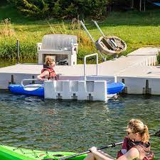 Woman on her kayak at the Connect-A-Dock YAKport® Kayak Launch