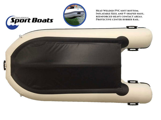 Island Hopper Dolphin EVA Teak 2-n-1 Air Floor 8.8′ Inflatable Sports Boat