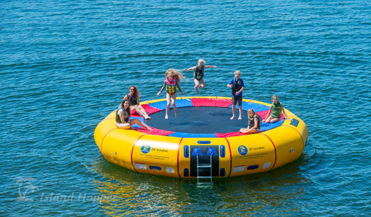 Island Hopper 25′ “Giant Jump” Water Trampoline Natural Green