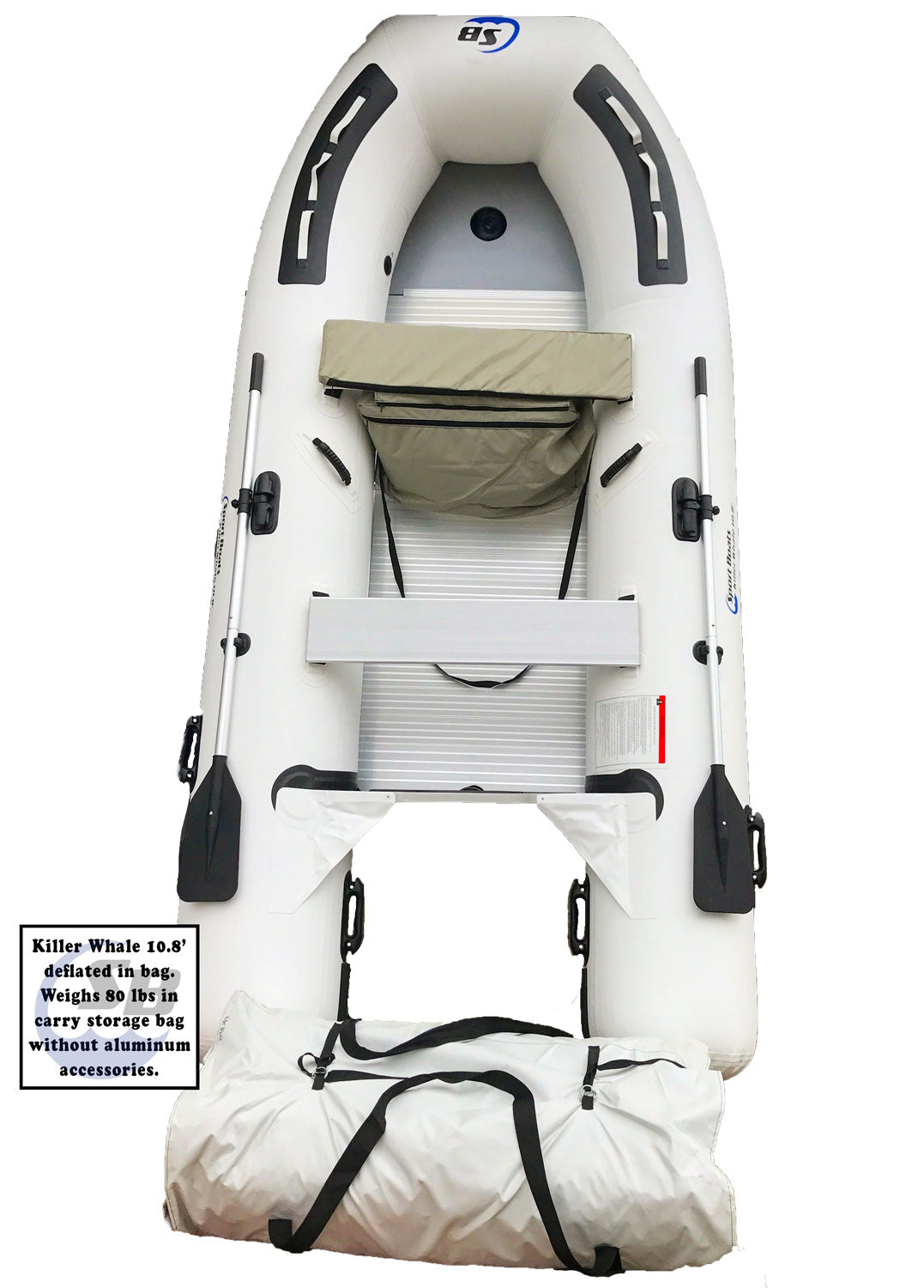 Inflatable Sport Boats Killer Whale 10.8′ Aluminum Floor