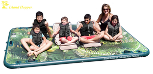 Island Hopper 10′ Lakeside Tropical Graphic Inflatable Floating Dock