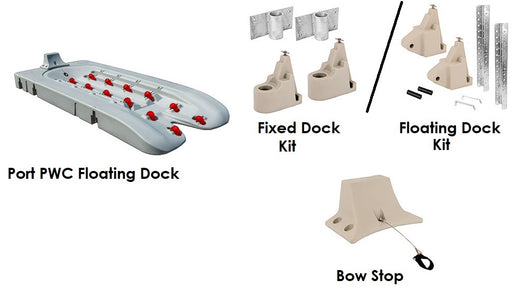 Connect-A-Port PWC Floating Dock XL6 Complete Kit light gray