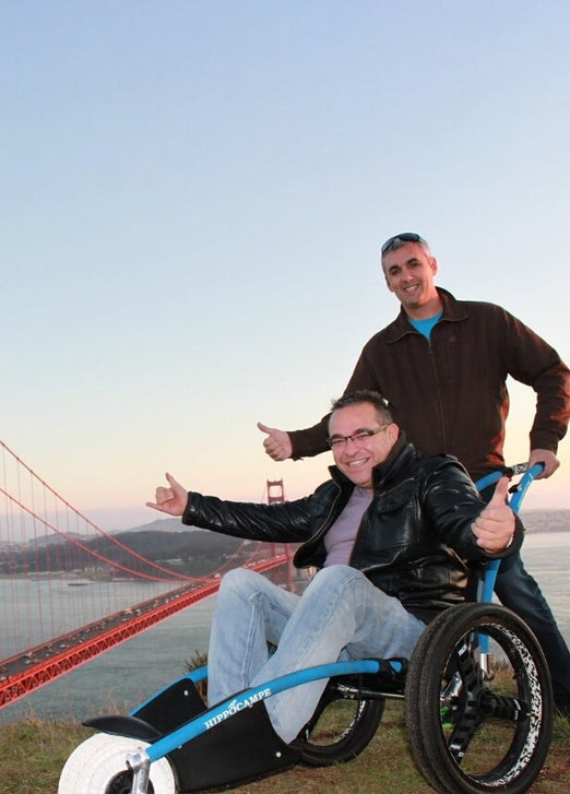 Vipamat Hippocampe Beach and All-Terrain Wheelchair - Blue / M- 4'7"- 5'5"